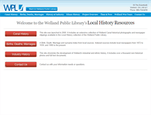 Tablet Screenshot of localhistory.welland.library.on.ca