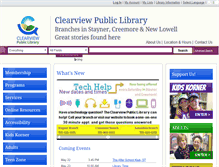 Tablet Screenshot of clearview.library.on.ca